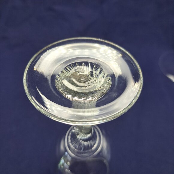 Vintage Twisted Stem Clear Glass Water Goblet - Picture 15 of 15